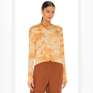 Enza Costa Silk Rib Loose Long Sleeve Crew Tee